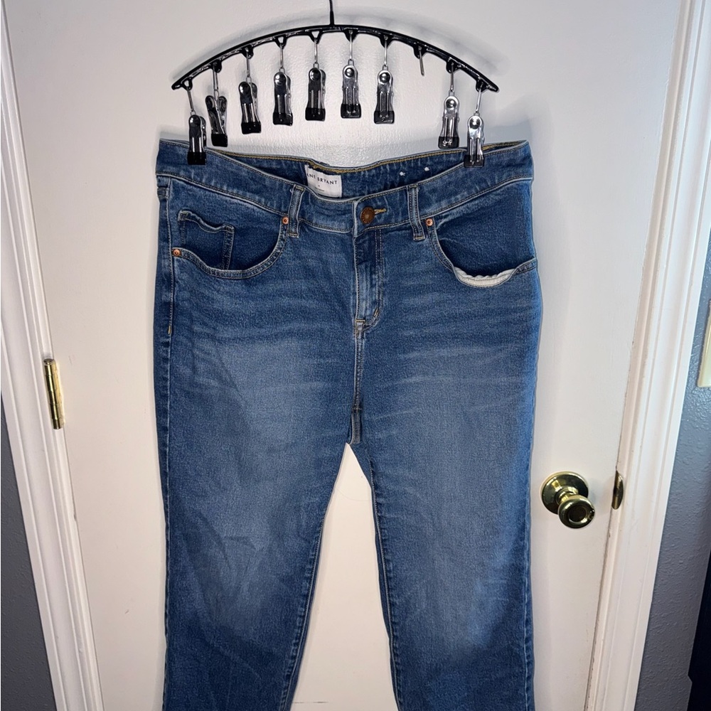 Lane Bryant Mid-Blue Straight Leg Capris